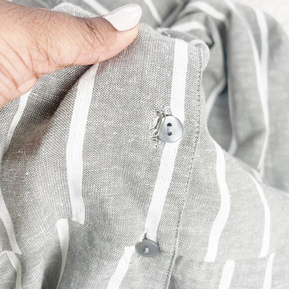 ASOS Women's‎ Grey Striped Sleeveless Jumpsuit Size 12 in Linen NEW - Picture 6 of 6